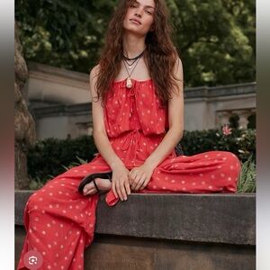 NWT/Free people This love set in coral combo/size M